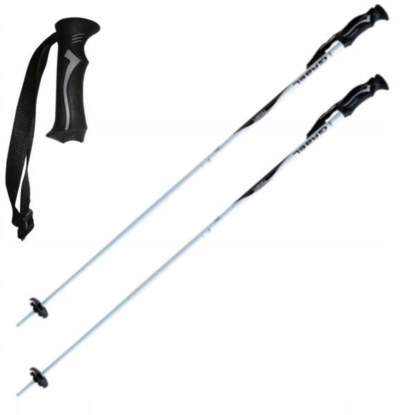 Kije Kijki sportowe narciarskie GABEL TEAM white 135 cm, białe, czarne