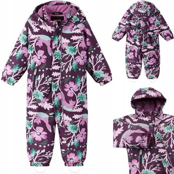 Kombinezon zimowy dziecięcy Reima Puhuri 98 cm fiolet wodoodporny ocieplany