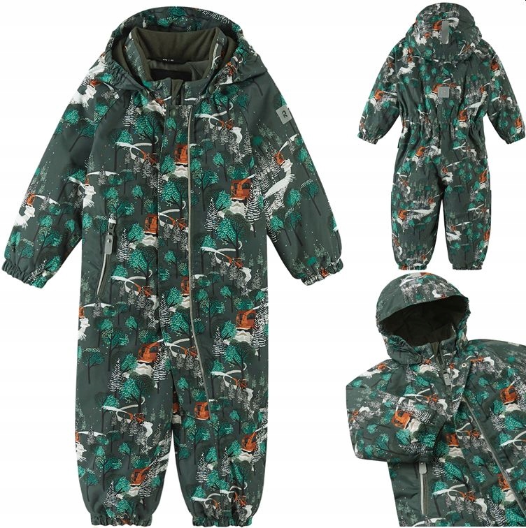 Kombinezon zimowy dziecięcy ocieplany Reima Puhuri 86 cm, zielony