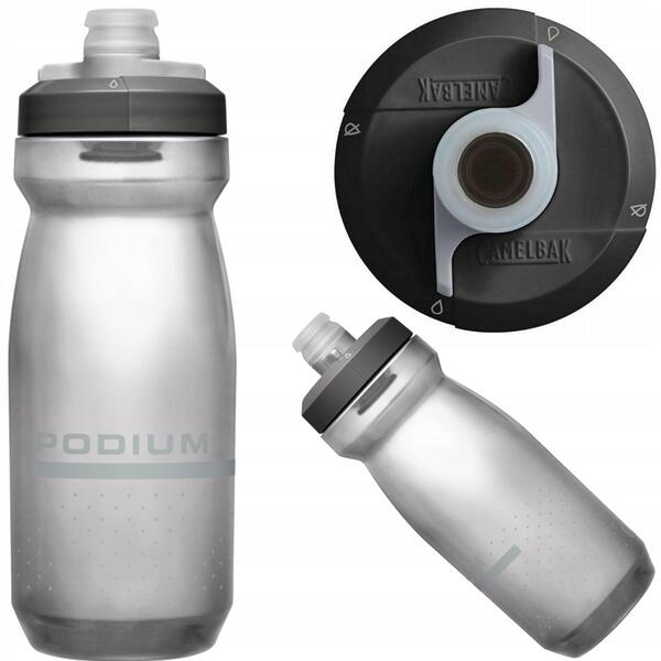 Bidon Rowerowy biegowy CamelBak Podium 620 ml Jet Valve, BPA free, szary