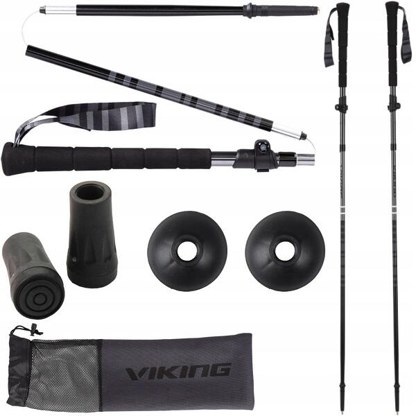 Kije Trekkingowe VIKING Kettera PRO Long Składane 36 cm Regulowane 115-135