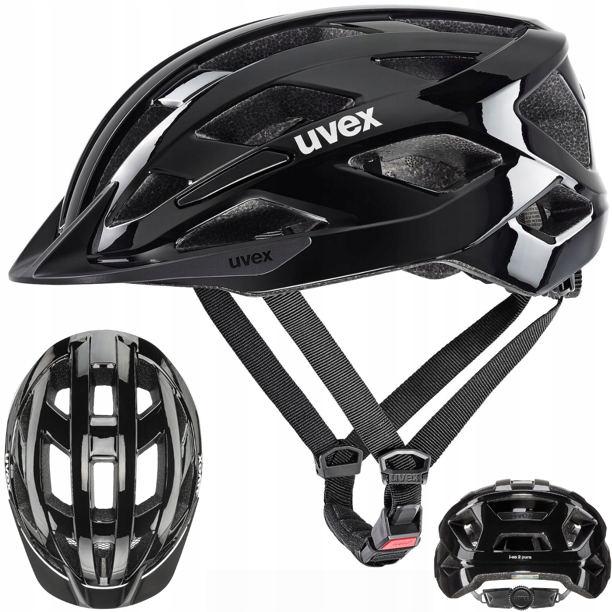 UVEX I-VO 2 Pure Kask Rowerowy Lekki Wentylowany trekking city 56-60, black