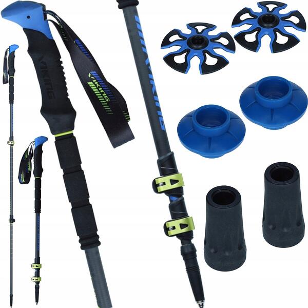 VIKING Carbo Lite Kije Trekkingowe 100% Carbon 190g Górskie Turystyczne