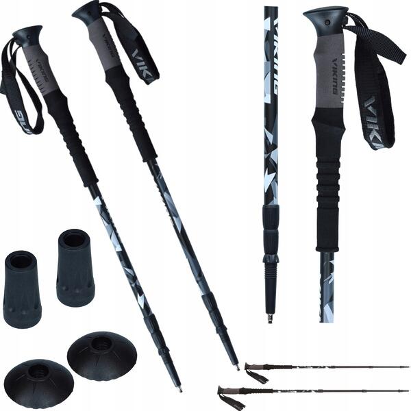 VIKING Nelio Pro Kije Trekkingowe Antishock 65-135 Regulowane Góry Trekking