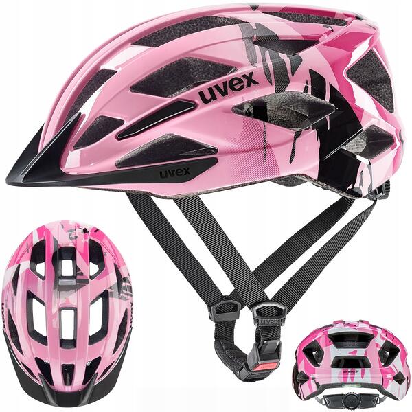 UVEX Air Wing 2 Kask Rowerowy 52-57 cm strawberry-black Lekki Wentylowany